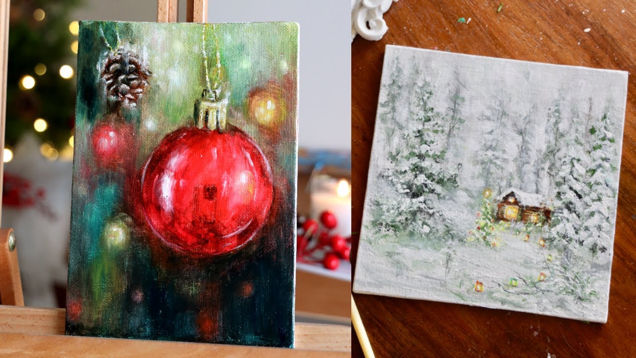 Простые идеи для рождественских рисунков / Праздничные рисунки✨🍭🎄