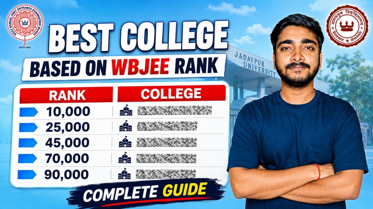 WBJEE 2026 Rank vs College | Best Colleges at Low Rank (10k to 90k) ✅
