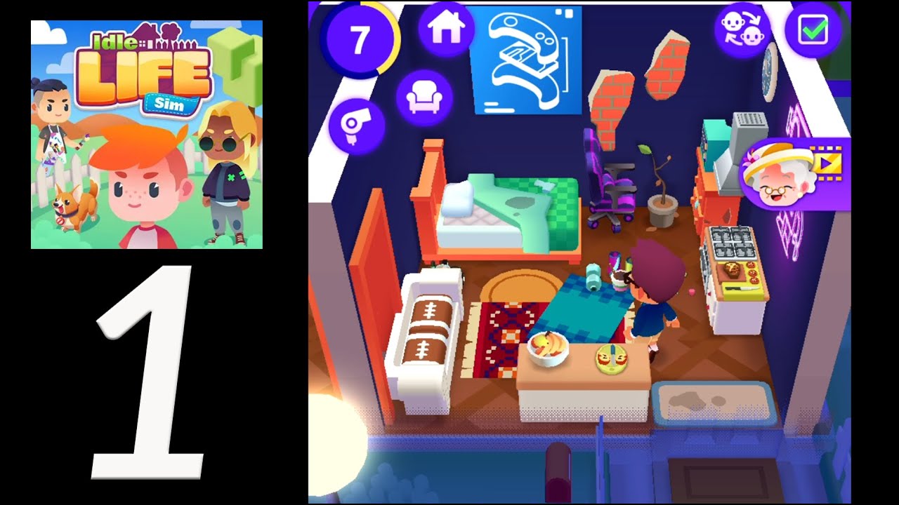 👱&zwj;♂️ Idle LIFE Sim - First Steps Tutorial | Gameplay Walkthrough | Part 1 | (iOS, Android)
