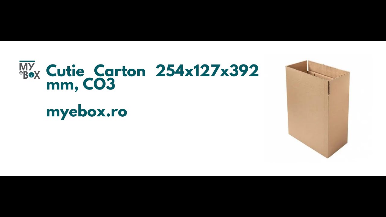 Cutie Carton 254x127x392 mm, CO3 I Cutii din carton ecommerce I Cutii expedieri I Cutii carton I