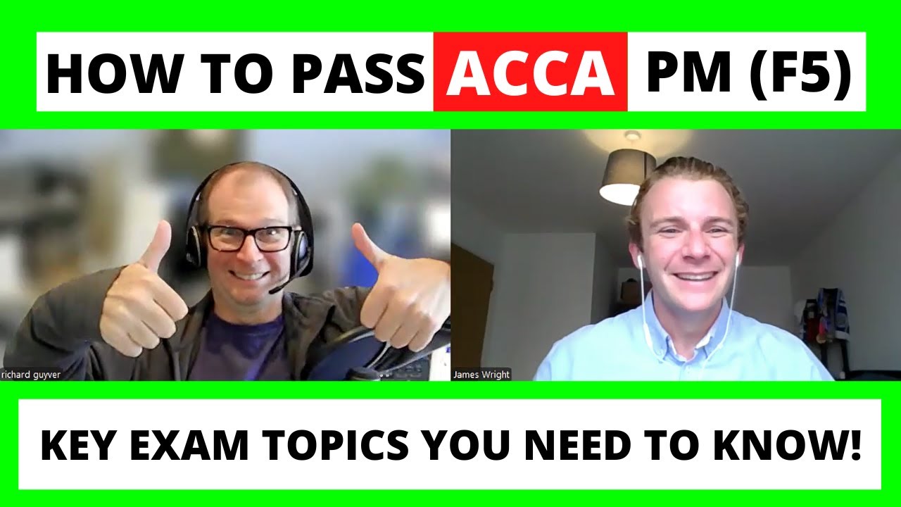 How to pass ACCA PM (F5) - Key exam topics you MUST know explained by top tutor Richard Guyver!