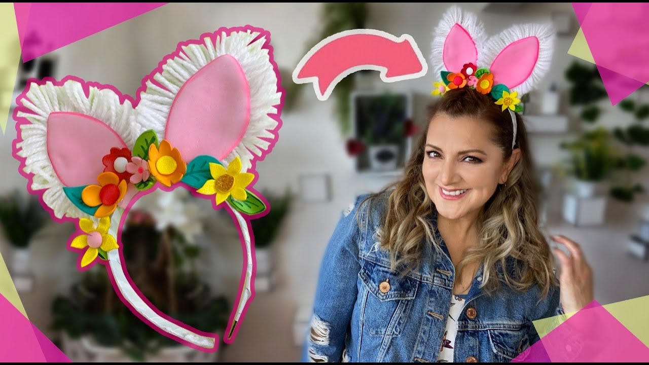 🐰Cómo hacer una Diadema con Orejas de Conejo Chuladas Creativas