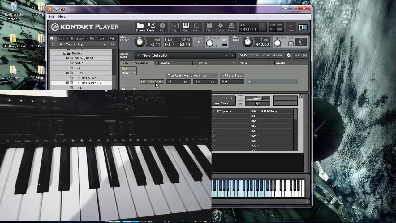 ¿Cómo crear un banco de sonidos en KONTAKT 5?  (Tocar en vivo)