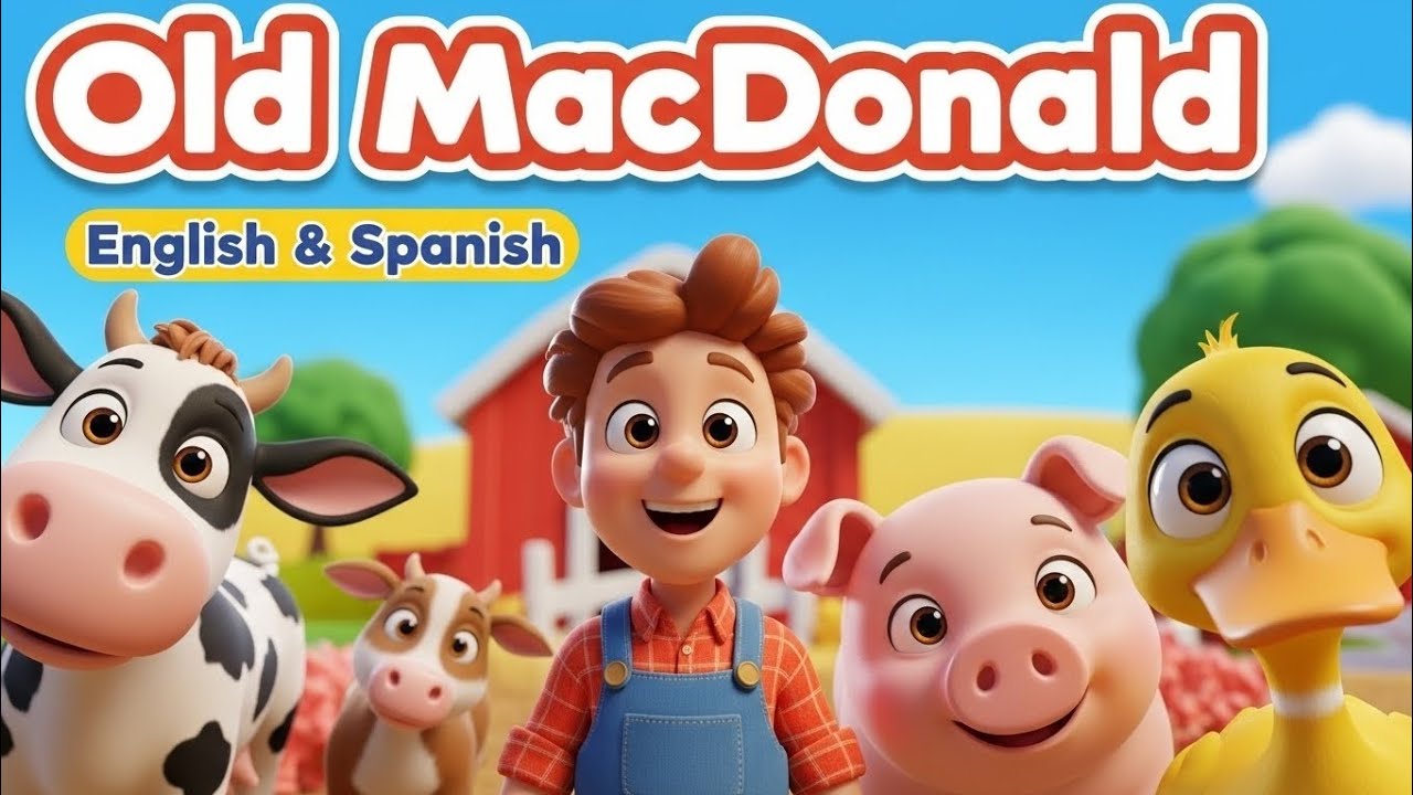 Old MacDonald Had a Farm | English & Spanish Bilingual Kids Song