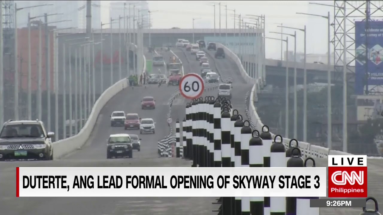 Duterte, Ang lead formal opening of Skyway Stage 3