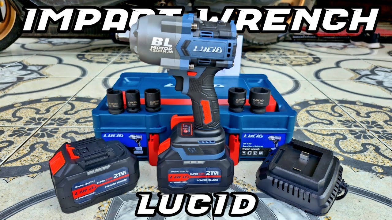 LUCID LH-850 IMPACT WRENCH BATERAI NYA 15 CELL DARI EVE ? 1200 NM KUALITAS PREMIUM