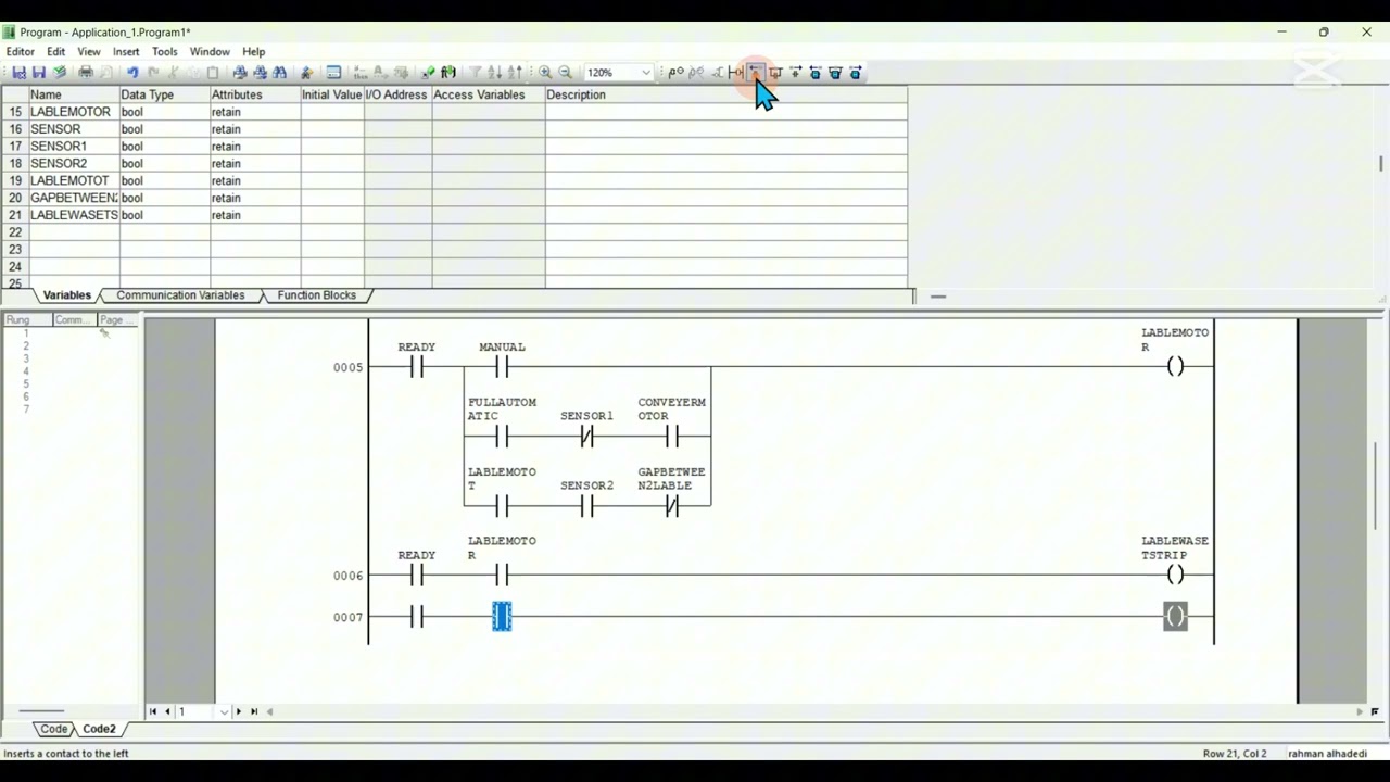 ABB PLC COMPACT CONTROL BUILDER AC 800 [ LABELING MACHINE LAST PART ] PROGRAMMING