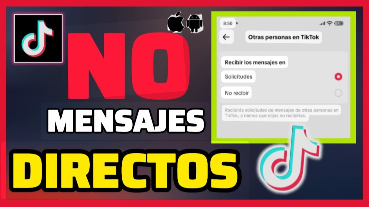 Cómo DESACTIVAR Los MENSAJES Privados En TIKTOK!! Para que NO me Escriban?? 