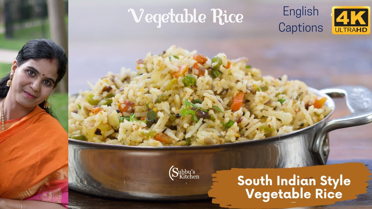 South Indian Style Vegetable Rice Recipe