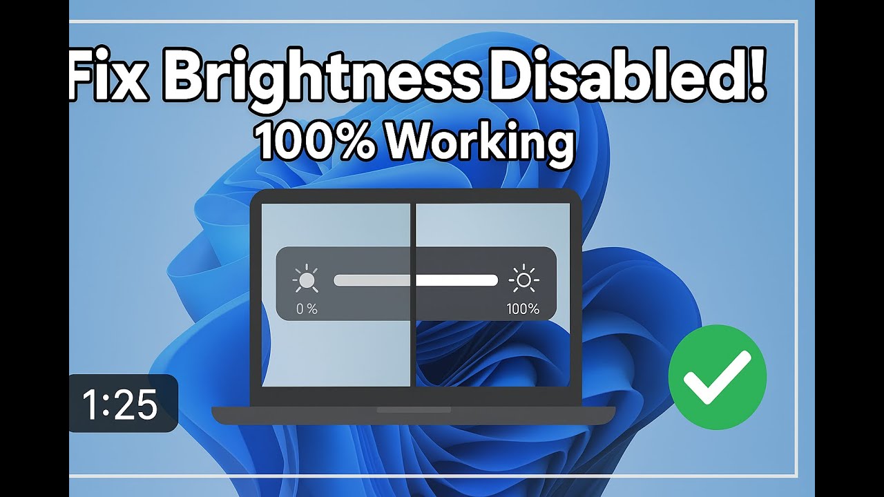 Brightness Problem Solved in Windows Laptop | Unable to Change Brightness Fix 100% Working