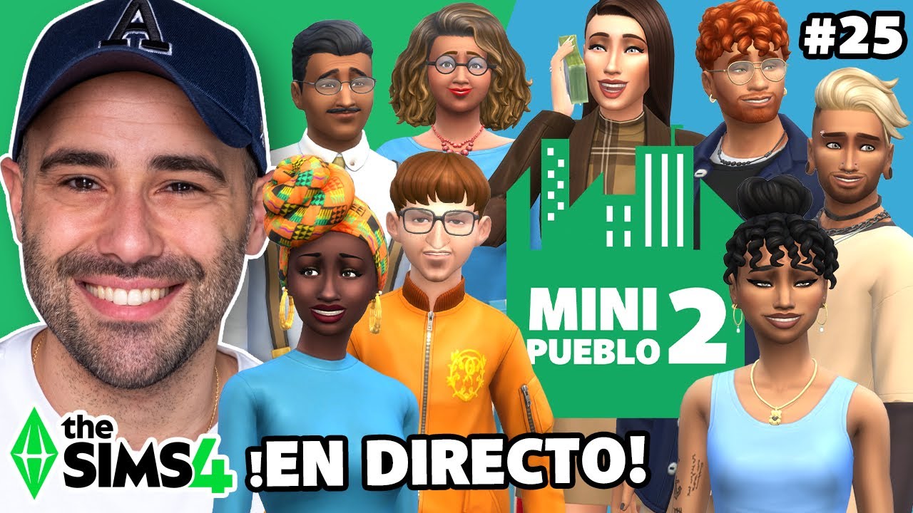 RETO del MINI PUEBLO 2 en Directo 🏘️ Los Sims 4 | Ep. 25