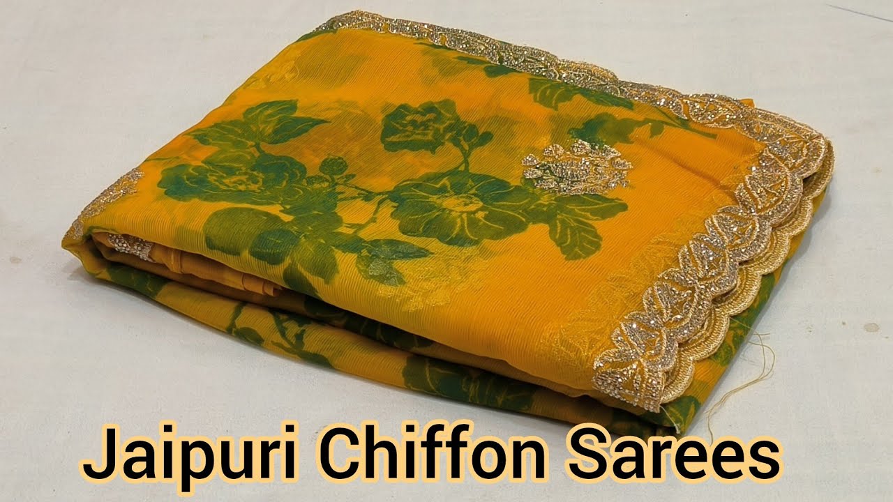 New Jaipuri Chiffon Sarees | Pure Ajrakh Sarees| Georgette Sarees#Newfancysaree#Sadi