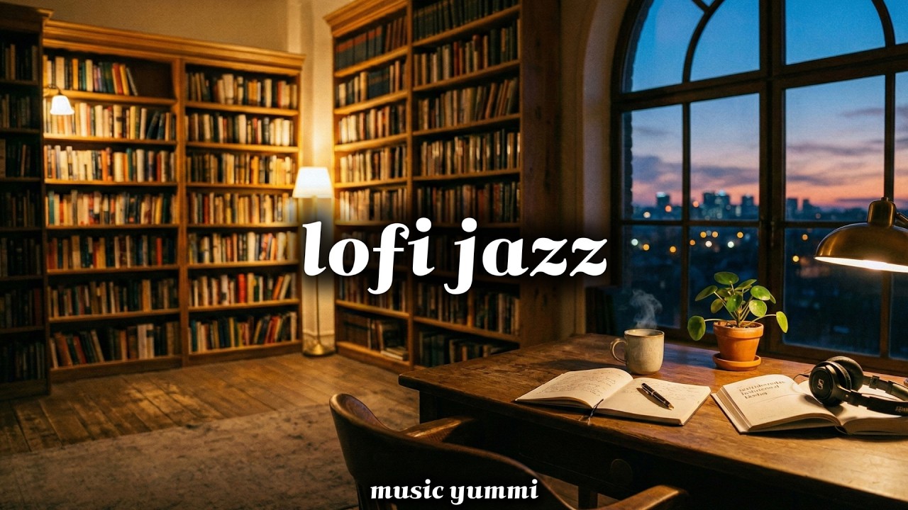 Night Library Lofi Jazz – Cozy Jazzhop Beats for Study & Reading (No Vocals) | 밤 도서관 로파이 재즈