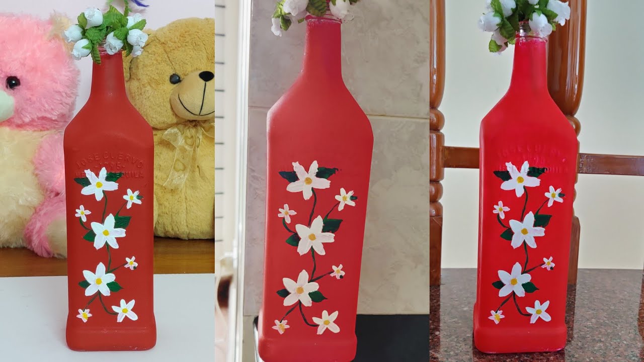 Easy and simple bottle art| Enjoy The Little Things &hearts;️