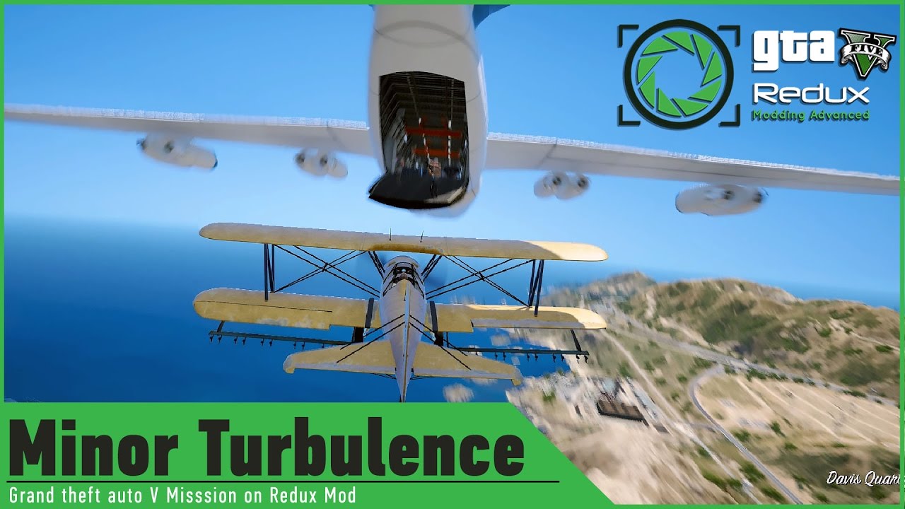 GTA 5 с графическим модом REDUX: Миссия «Minor Turbulence»/Игровой процесс «Грузовой самолет пада...