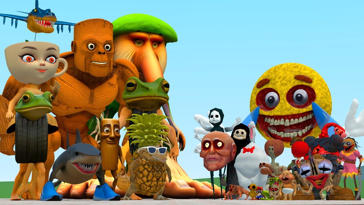 All R.E.P.O. Monsters Vs All New Italian Brainrot Memes in Garry's Mod