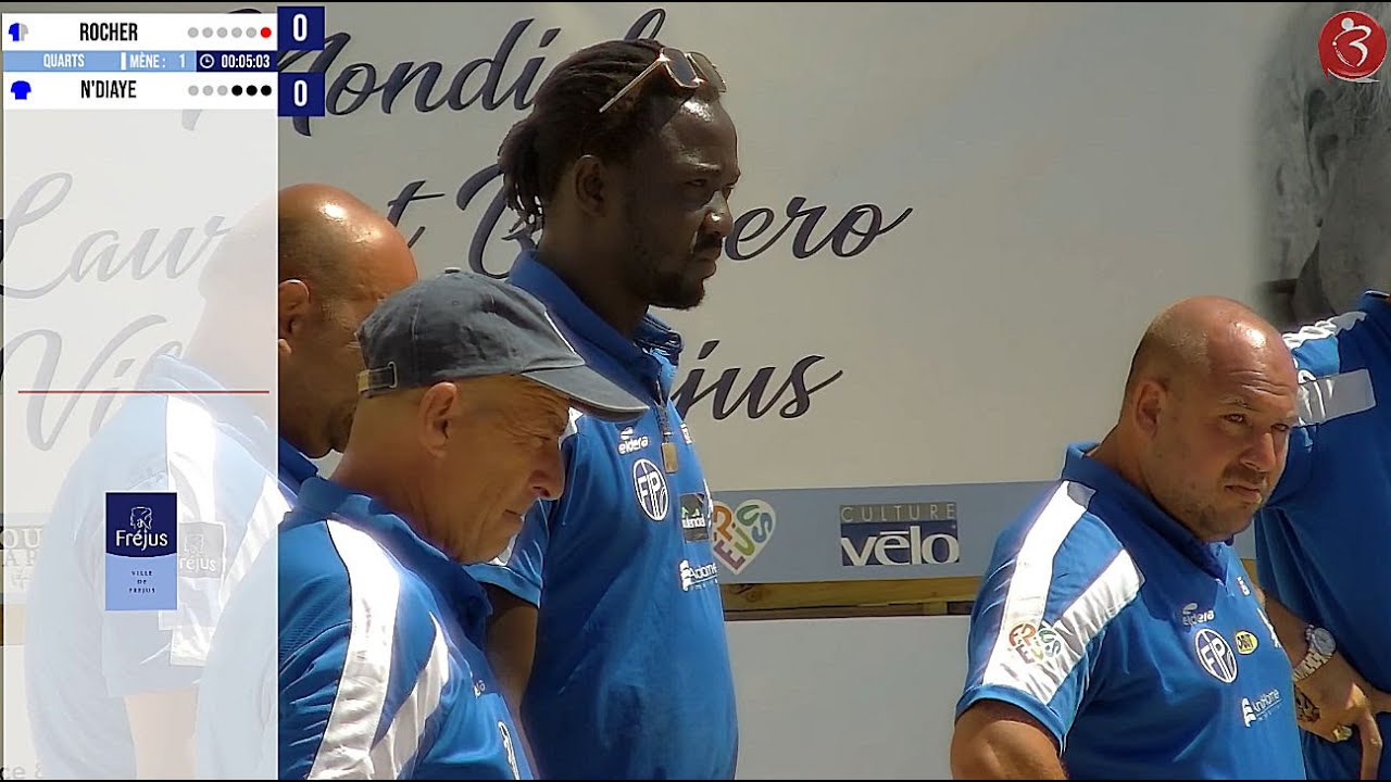 Quart ROCHER vs N'DIAYE : Mondial à pétanque Laurent BARBERO - Fréjus 2022