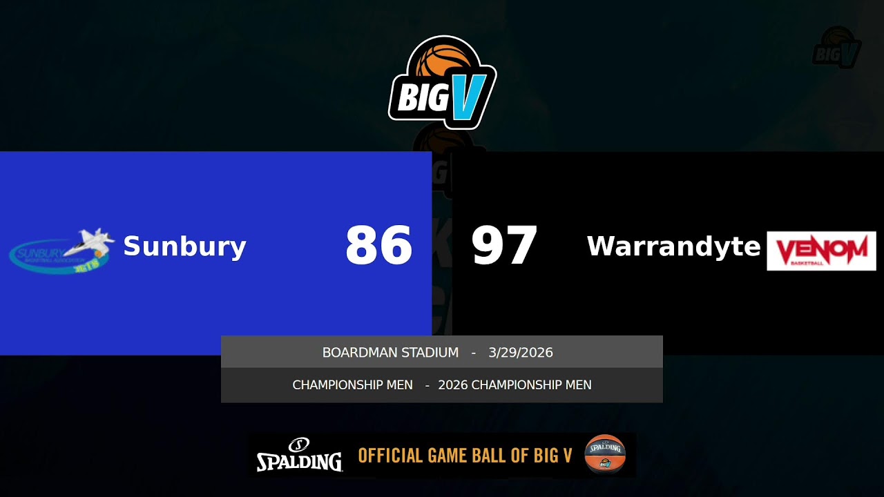 Big V - Champ Men - Sunbury vs Warrandyte - Round 1
