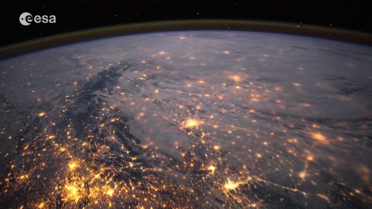 Timelapse of Western Europe seen from onboard the ISS