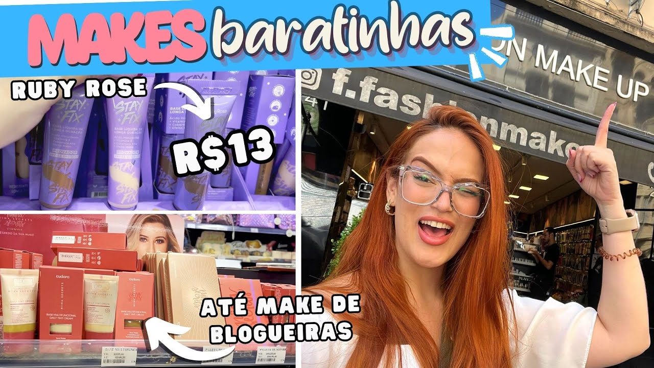 loja FAVORITA de maquiagem baratinha da 25 de MARÇO | Tour Fashion Makeup