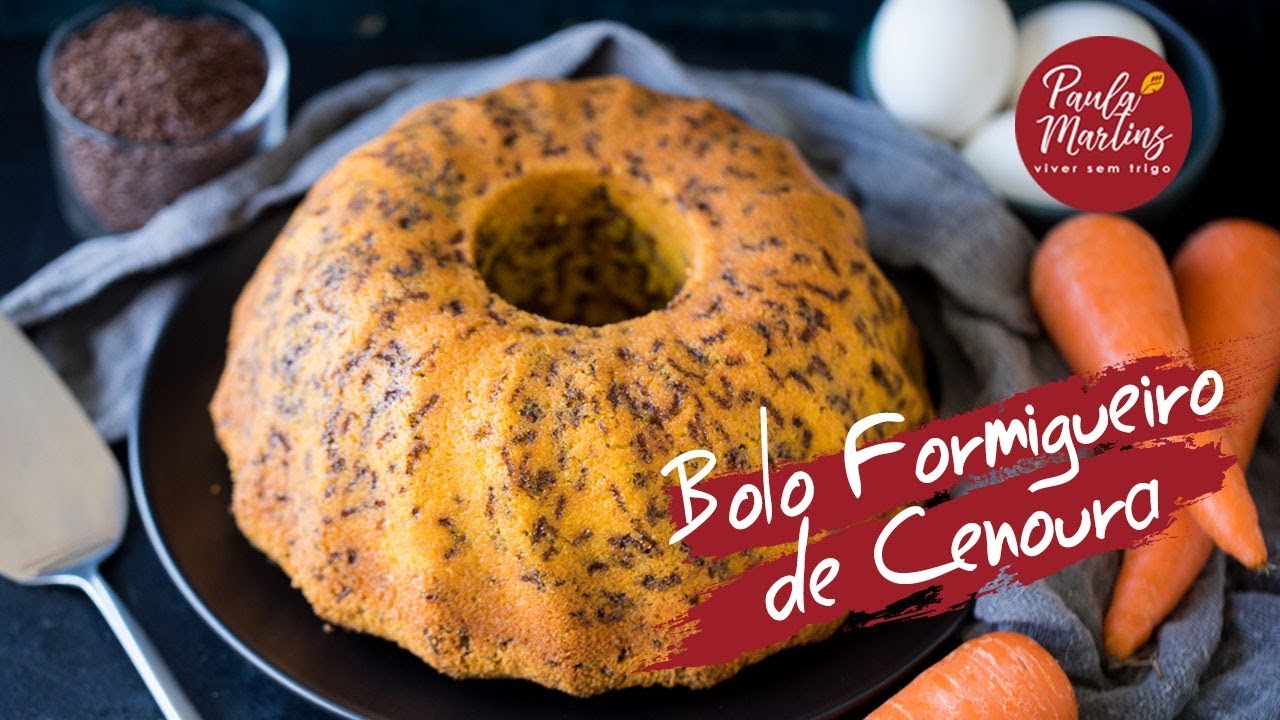 Bolo Formigueiro de Cenoura | Viver sem Trigo por Paula Martins