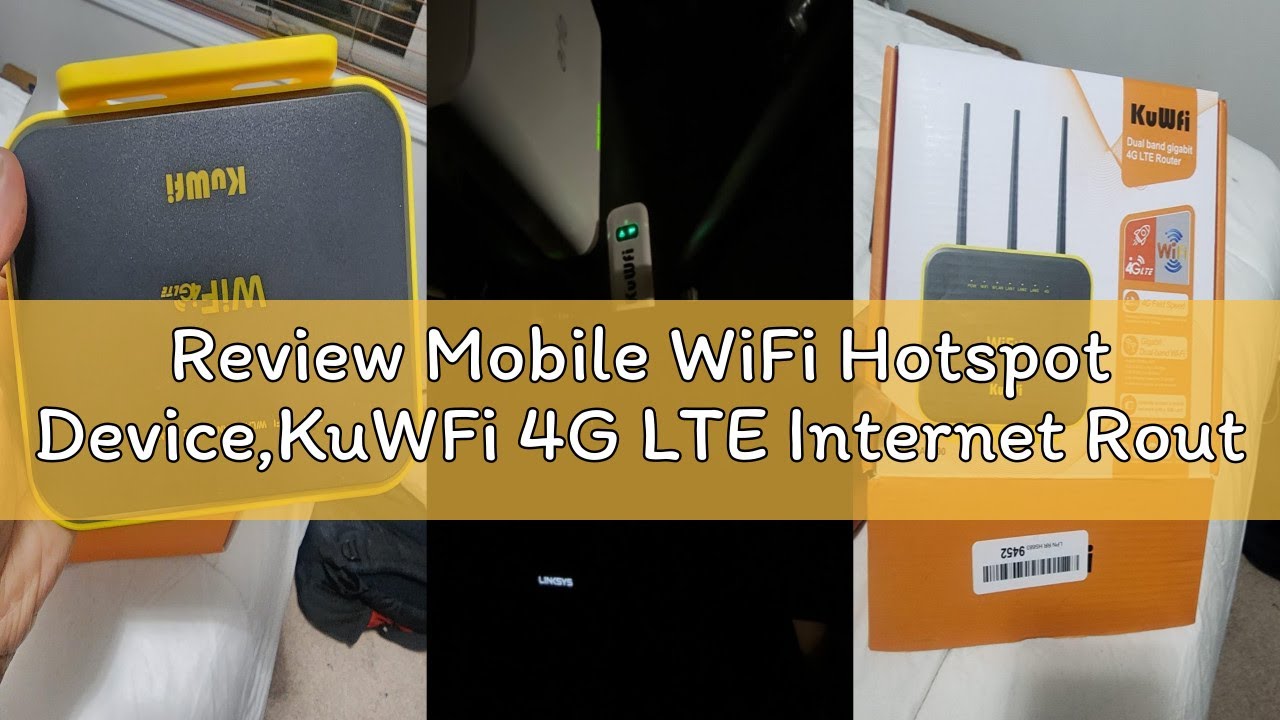 Review Mobile WiFi Hotspot Device,KuWFi 4G LTE Internet Router with SIM Card Slot Unlocked Travel Pa
