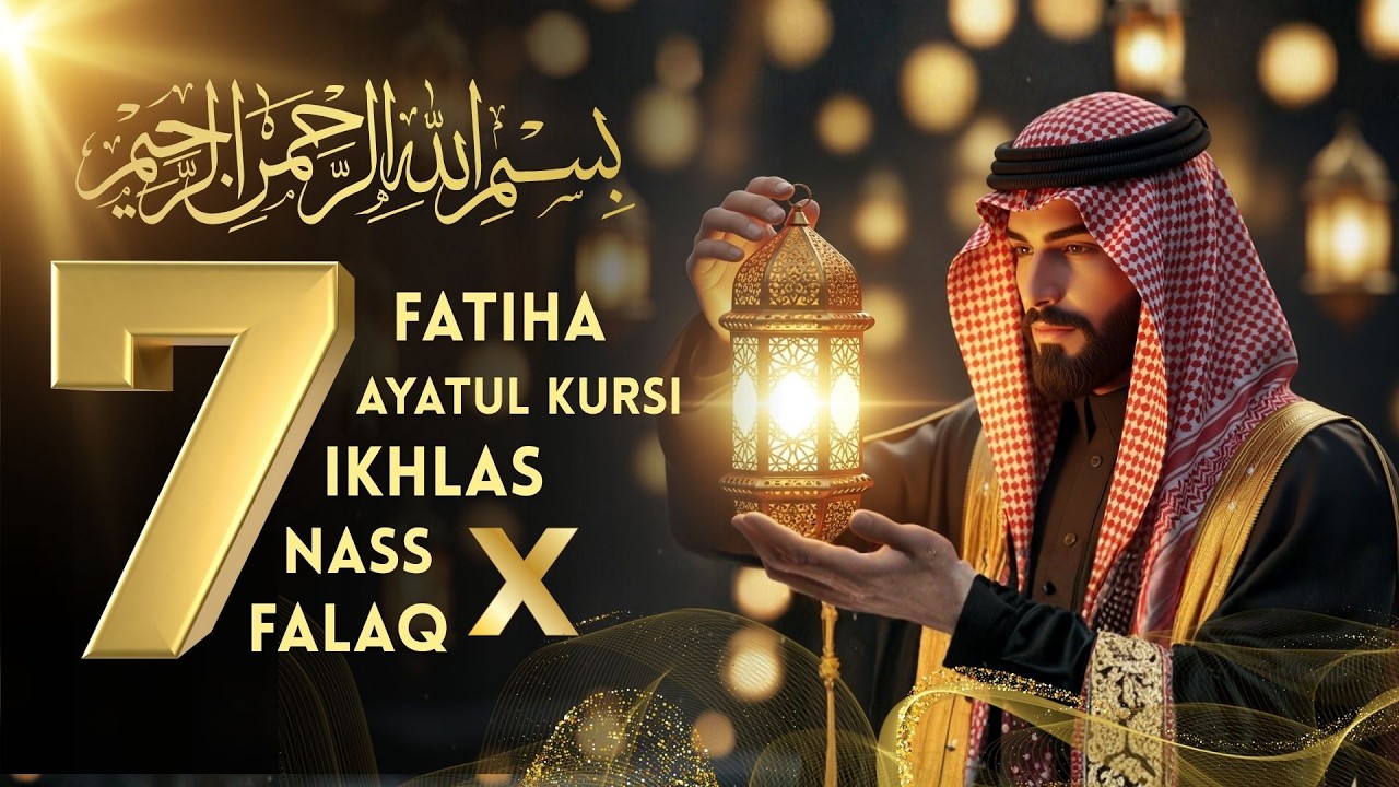 7X KAFIRUN 7X IKHLAS 7X FALAQ 7X NAS 7X FATIHA 7X AYATUL KURSI
