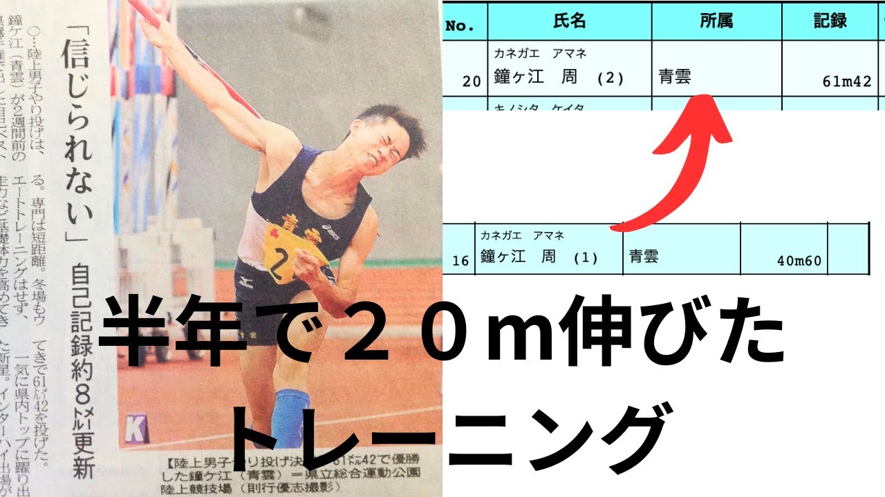 【どこでもできるトレーニング】僕が半年で20m伸びた訳