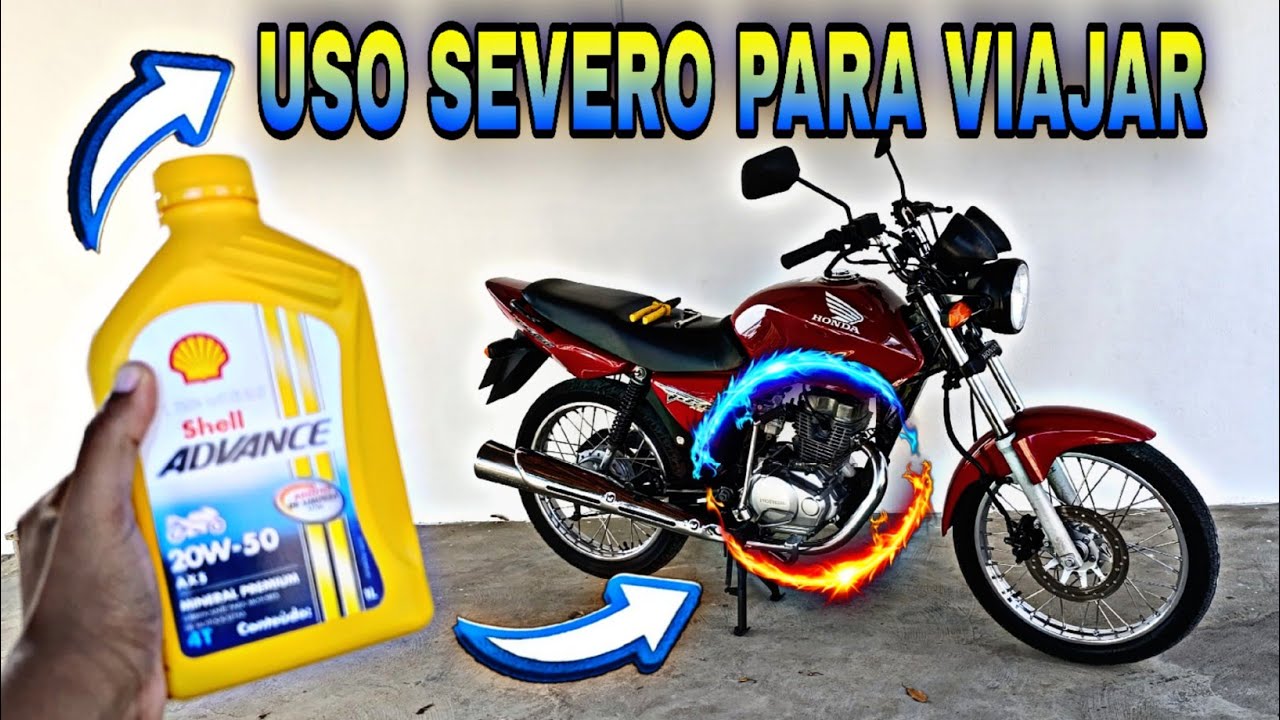 Troca de óleo Titan 150 carburada, antes da viagem: Shell Advance 20W50 mineral - Rafa03