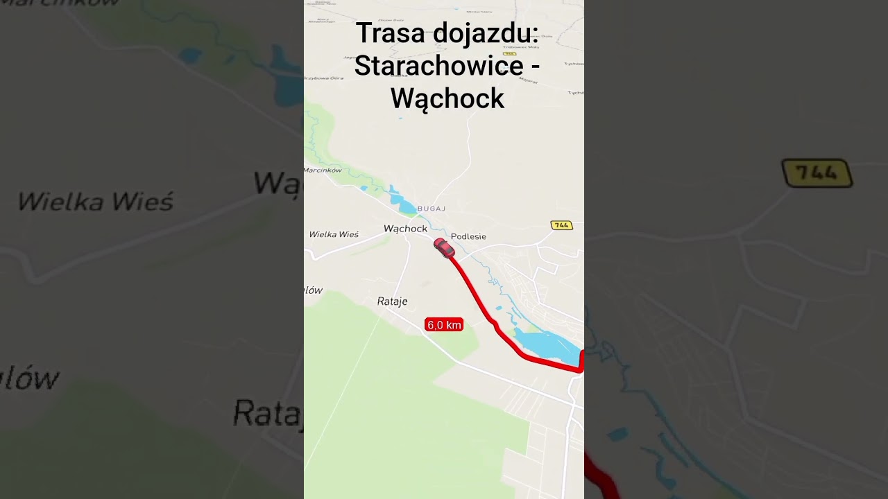 Trasa dojazdu: Starachowice - Wąchock