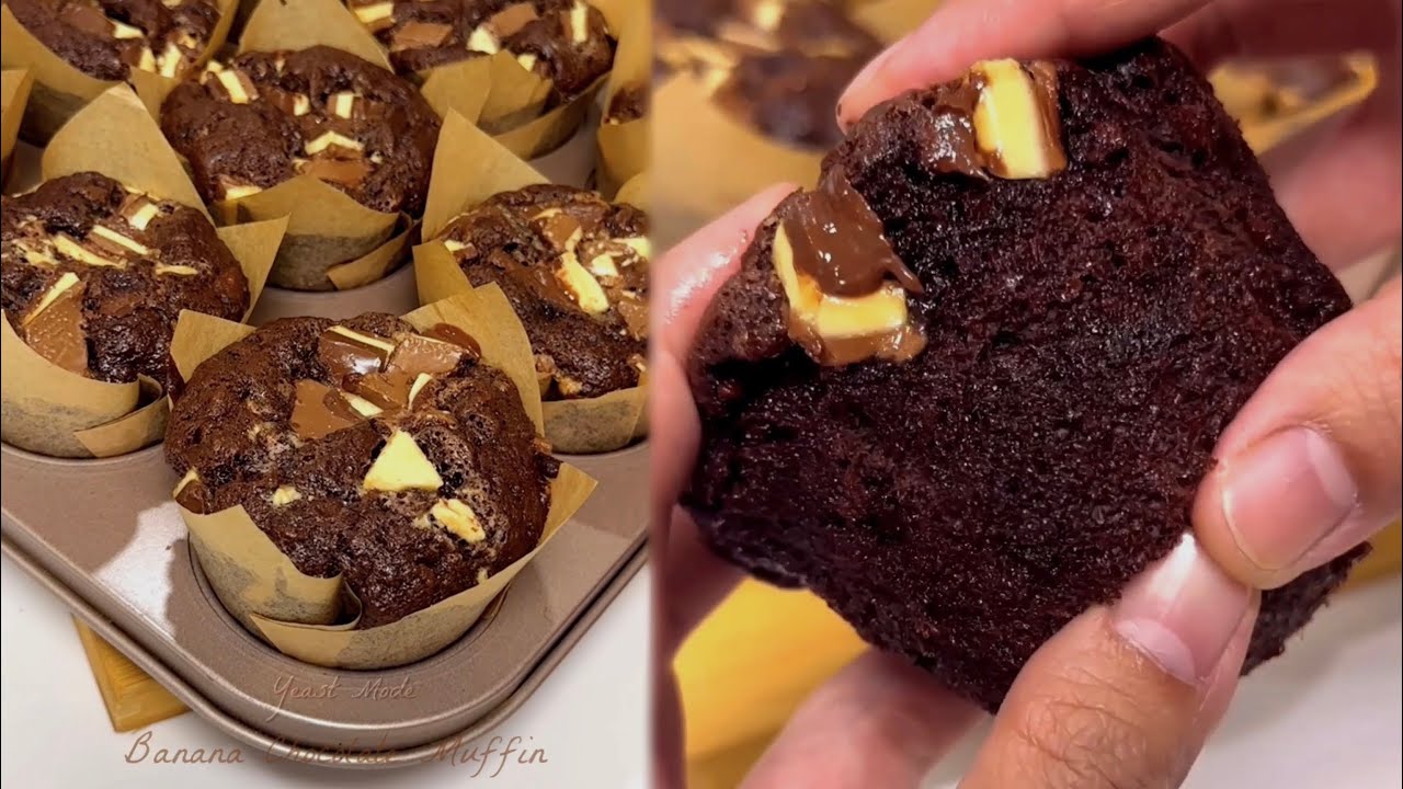 BANANA CHOCOLATE MUFFIN | Moist Muffin Recipe