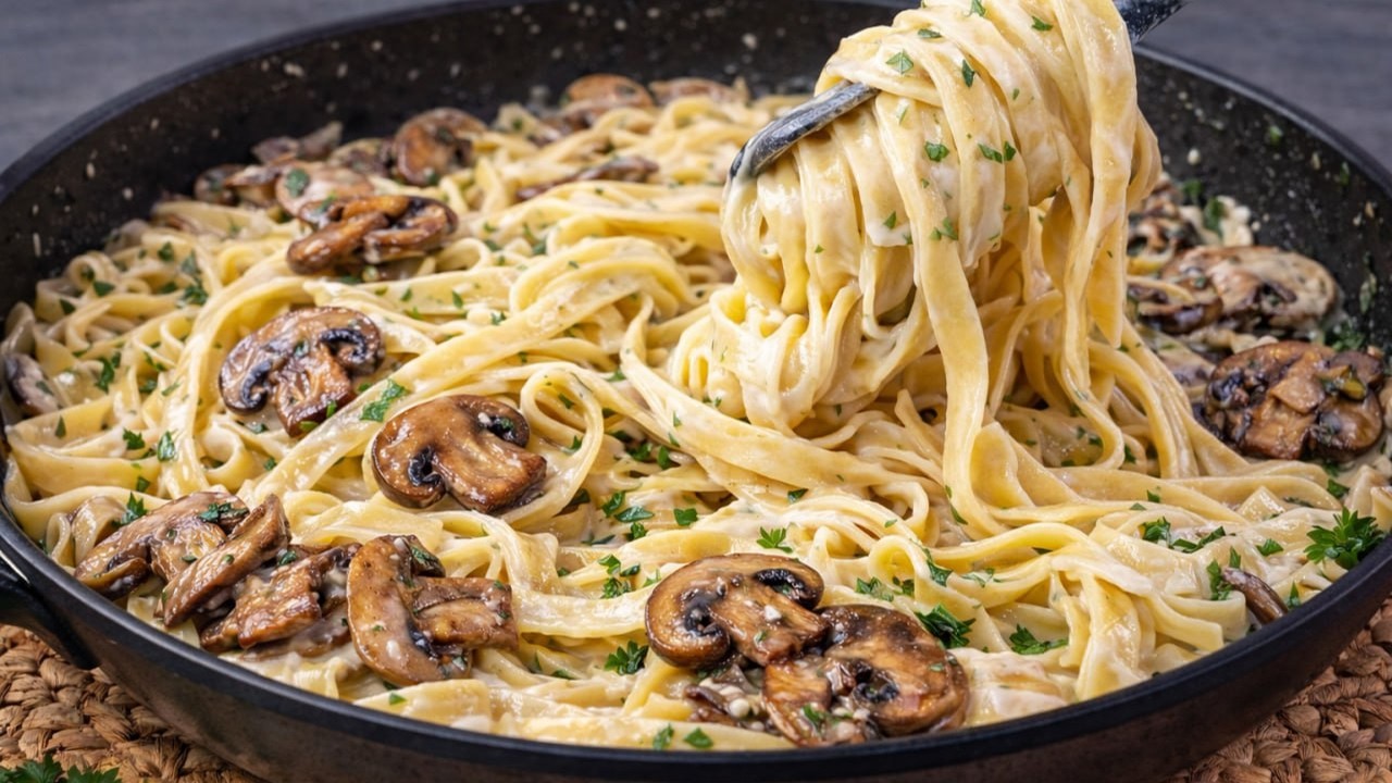 Сливочная Паста с Грибами, От Которой Моя Семья Без Ума! 🤤 Все Просят Этот Рецепт!