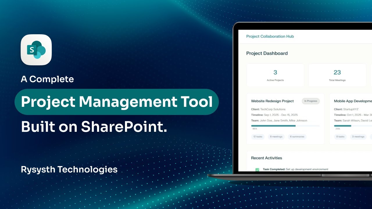 A Complete Project Management Tool &mdash; Built on SharePoint. #aiautomation #sharepoint