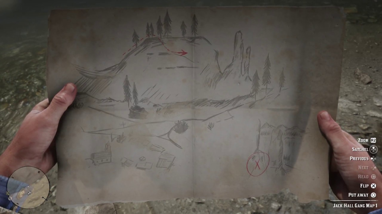 Расположение сокровищ банды Джека Холла в Red Dead Redemption 2