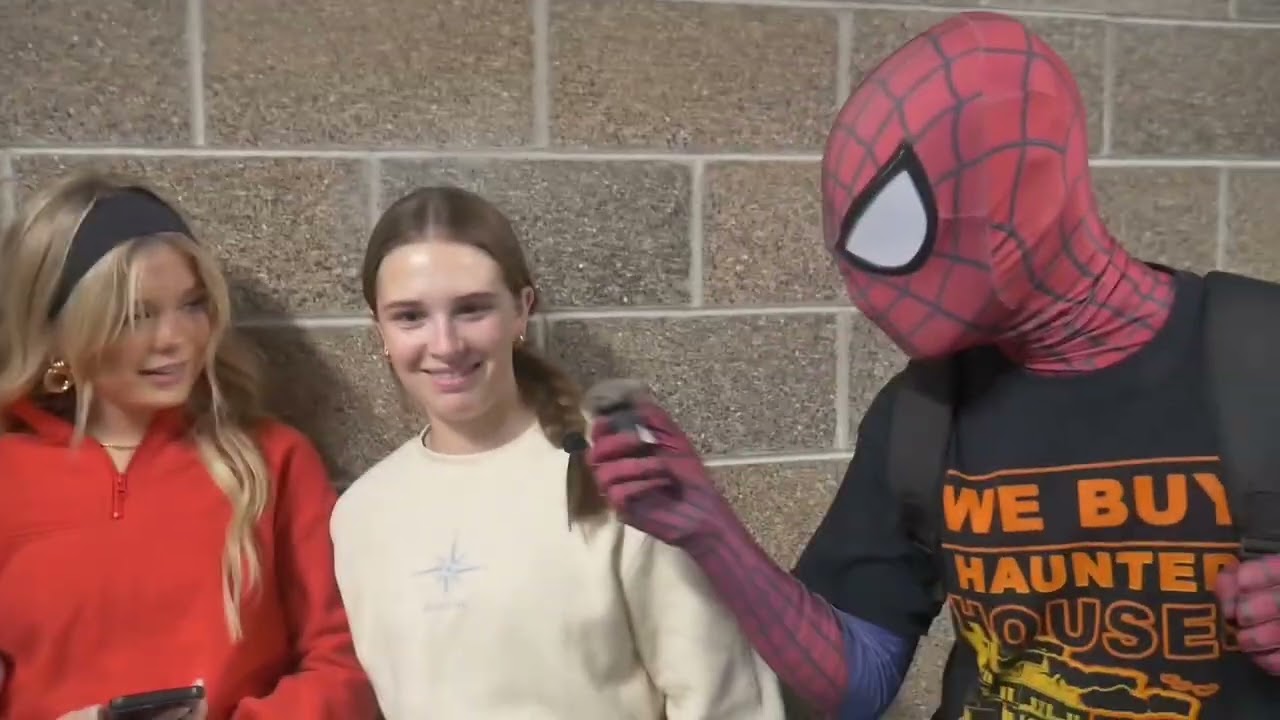 Spiderman visits Payson High