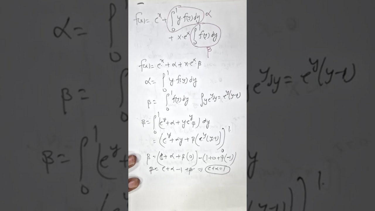 JAN 24 2026 E F(x) satisfies relation f(X)= e^X + Integral (Y+X(e^(x))f(Y)dY, then e+f(0) equals 