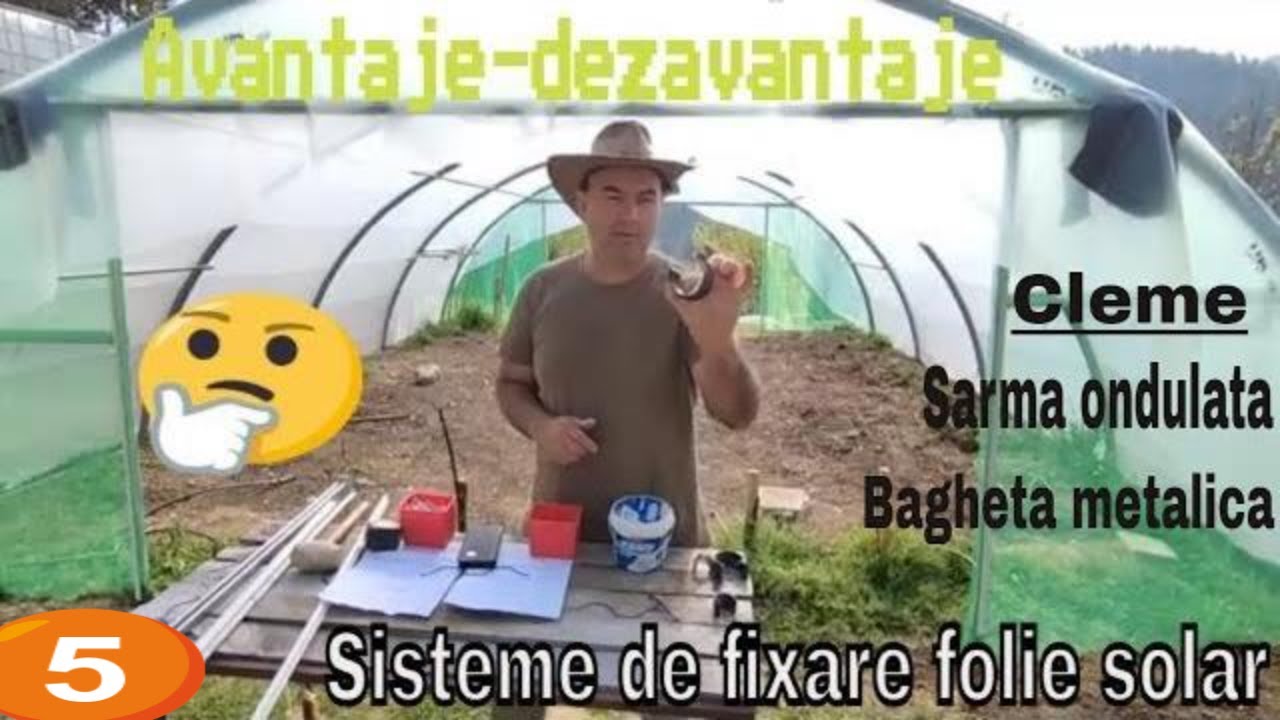 Cum se prinde FOLIA pe SOLARUL de LEGUME❓Sisteme de prindere a foliei pe arcada solar❗