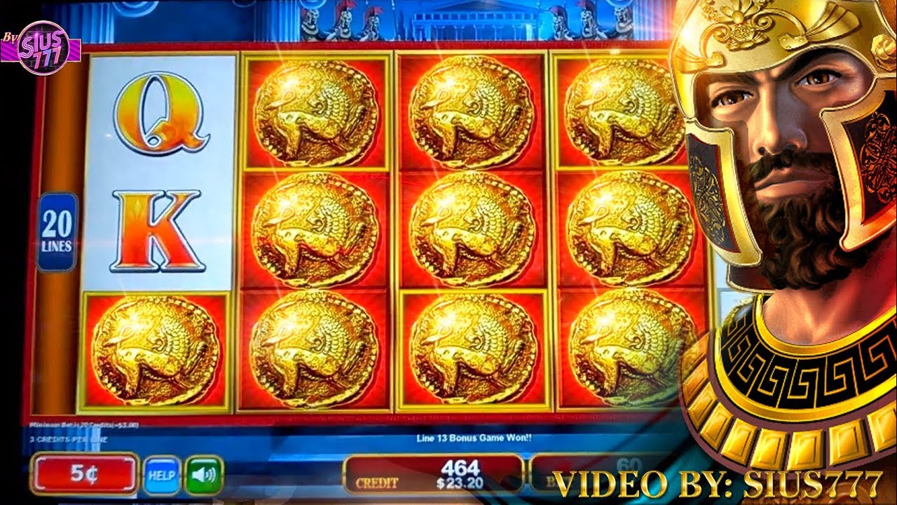 FREE SPINS!!!  Roman Tribune - Konami 5c Video Slot in CASINO