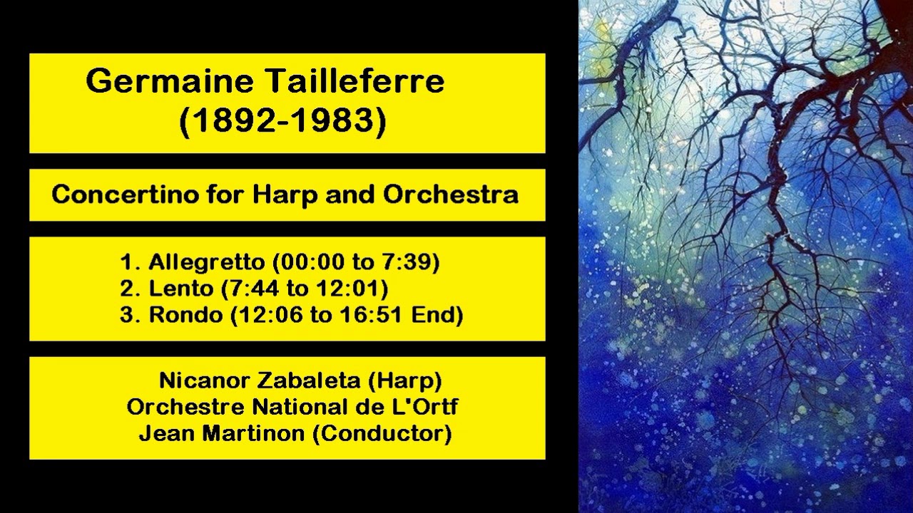 Germaine Tailleferre (1892-1983) - Concertino for Harp and Orchestra