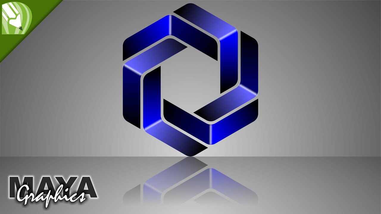 3D logo using polygon tool in coreldraw | Logo designing in coreldraw | Coreldraw tutorial