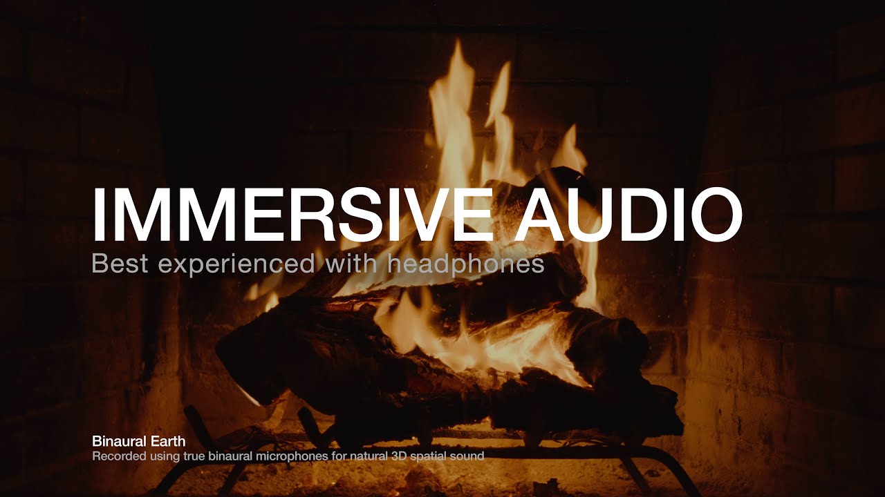 Immersive Fireplace Ambience 🔥 True Binaural Audio