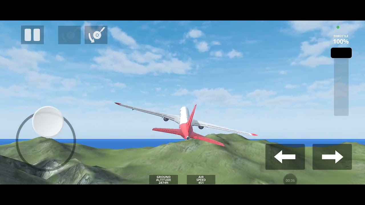 Testing Plane crash flight simulator