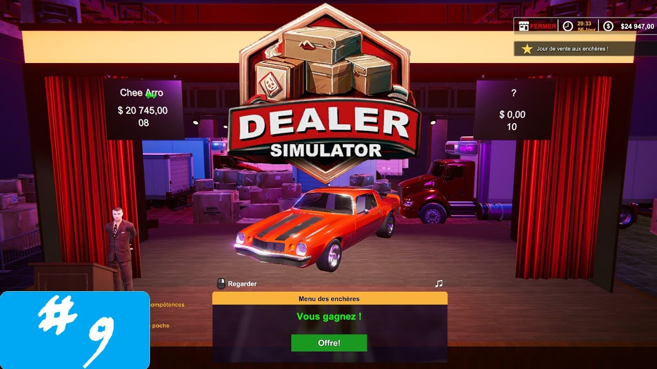 Dealer Simulator [FR] #9 Nouvelle Mise Les Ventes Aux enchères de Véhicules et ça Rapporte Gros
