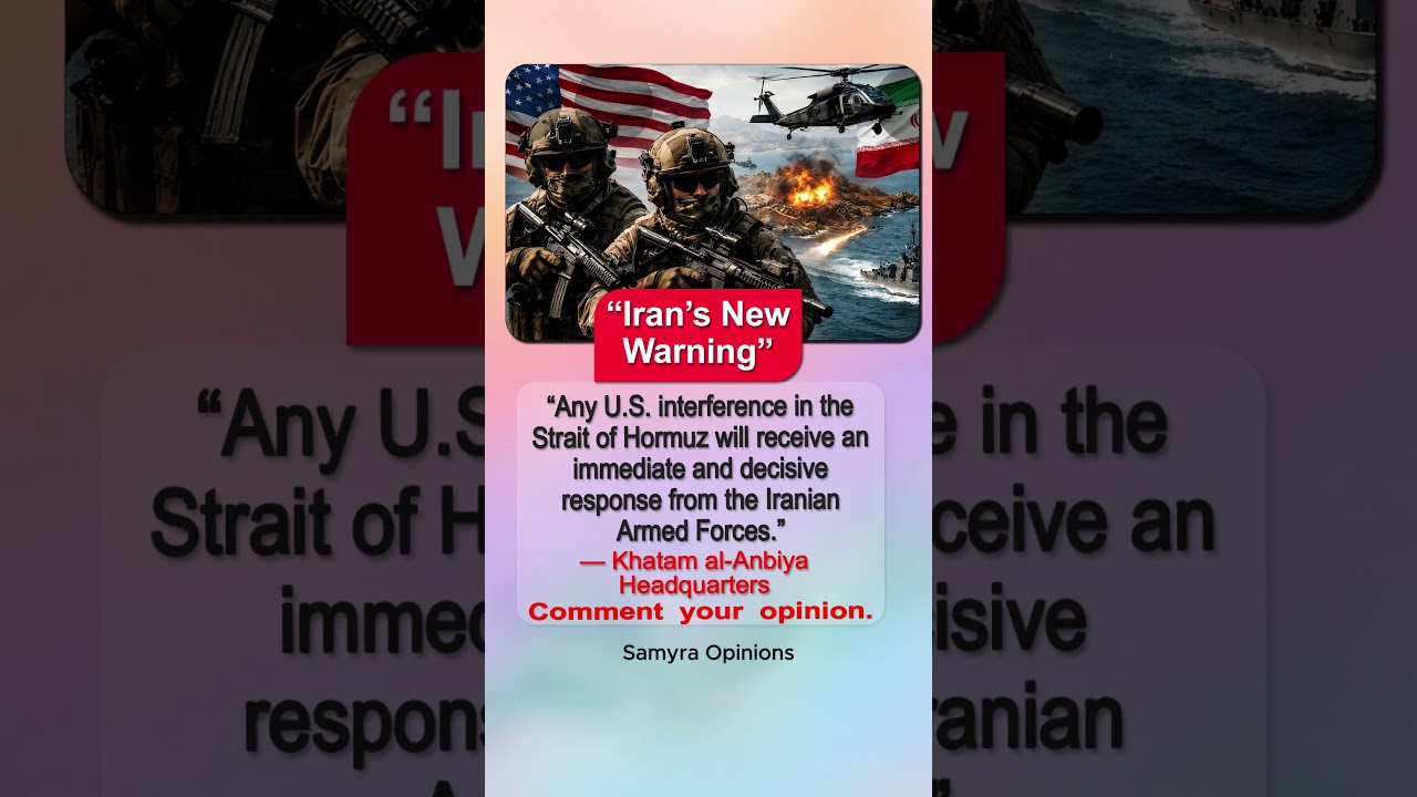 Iran&rsquo;s New Warning to America: Strait of Hormuz Tensions Escalate #trendingnews