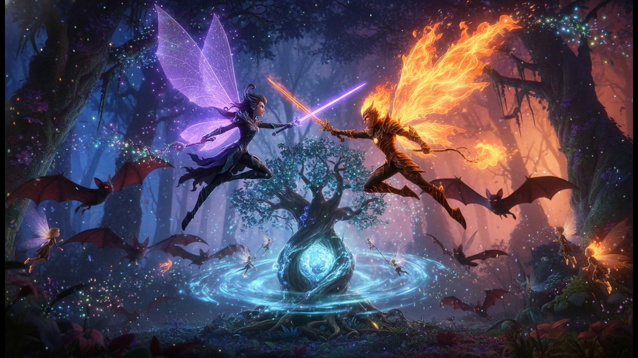 The Great Fairy War: Night vs Fire | Animated Story