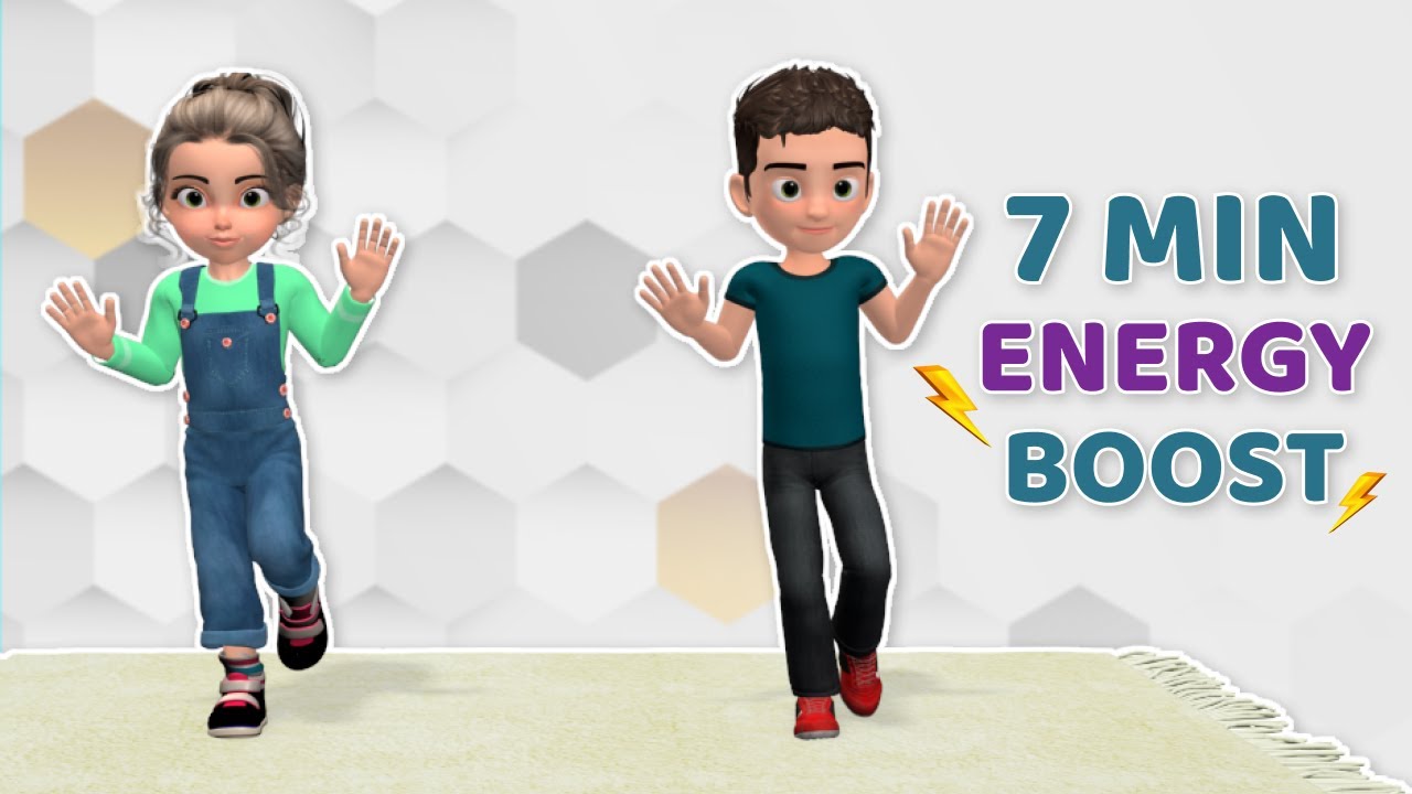 7 MIN EXERCISES FOR KIDS - ENERGY BOOST WORKOUT