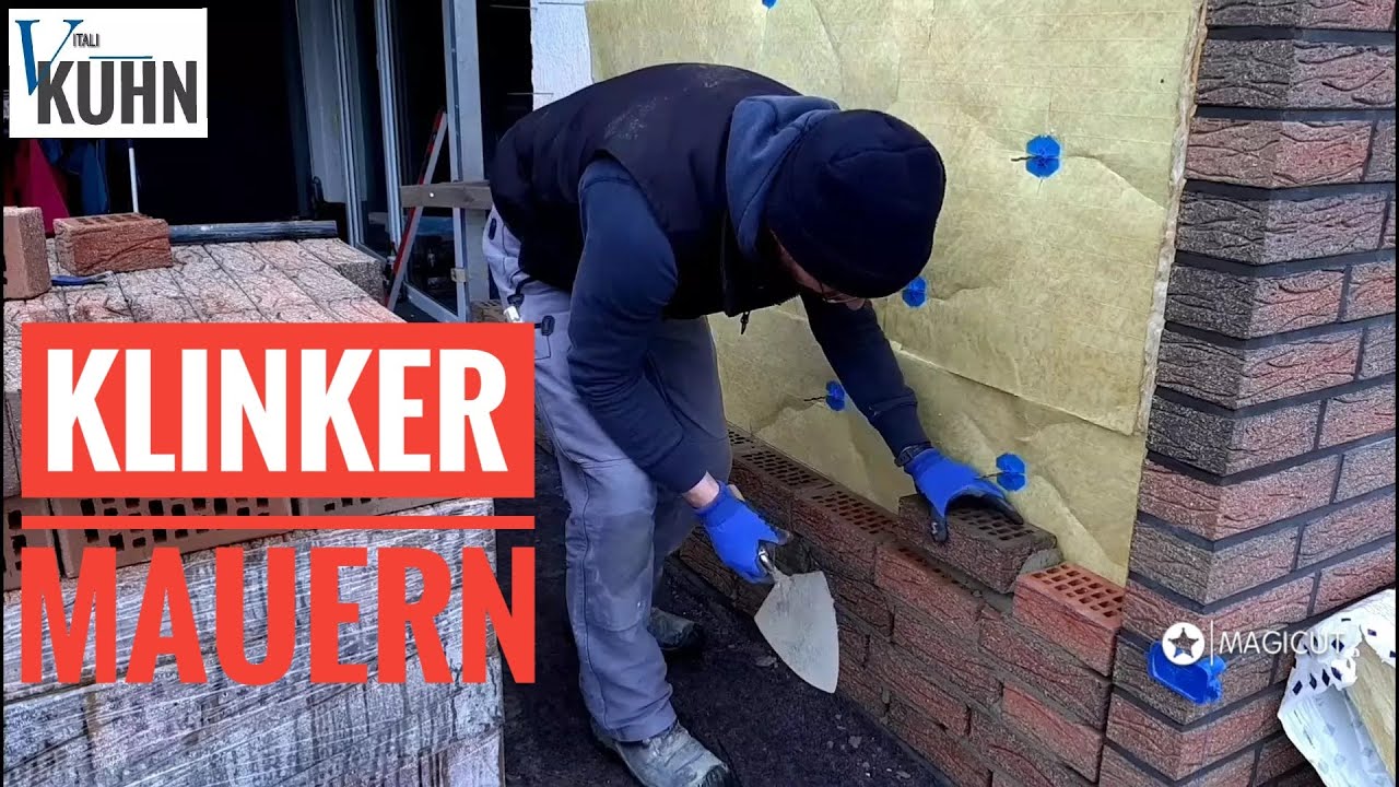 Haus isolieren und verblenden Part 1 | brickwork bricklaying | утепление кладка клинкера в Германии