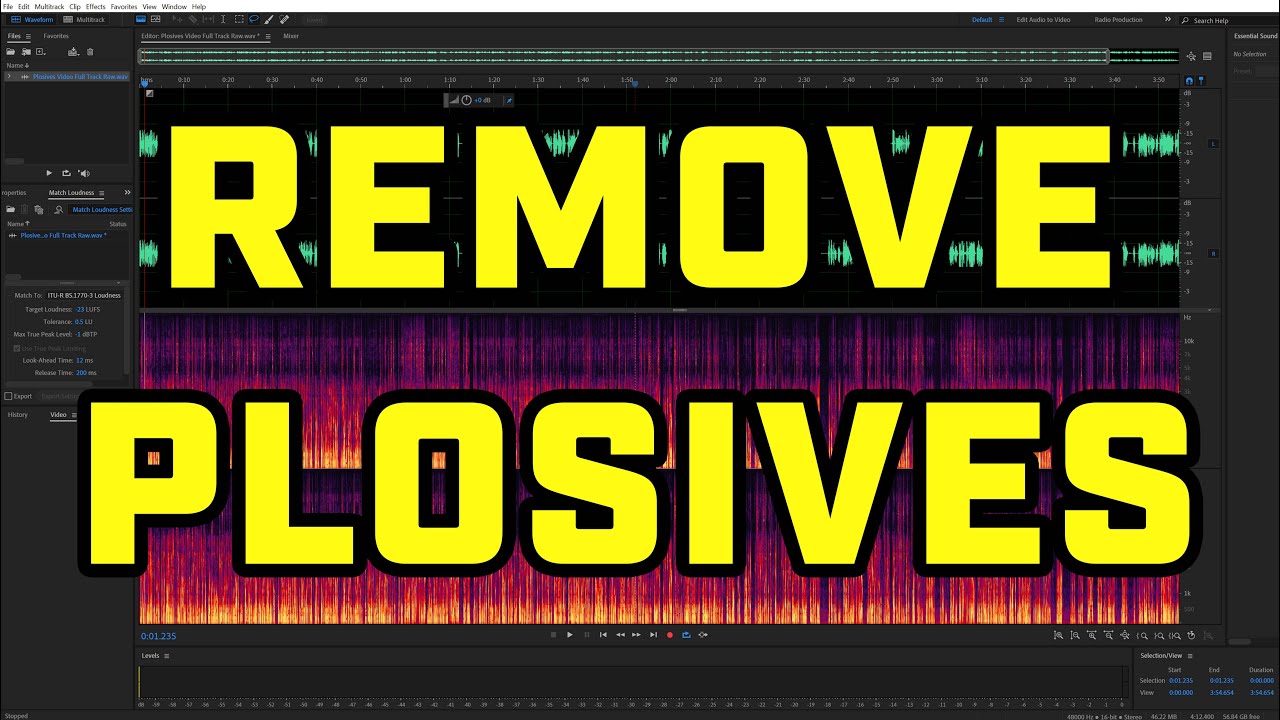 How to EASILY Remove Plosives from Audio in Adobe Audition 2020