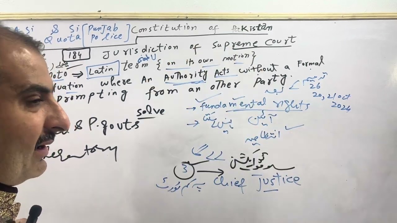 Article 184 constitution of Pakistan  Sou Moto