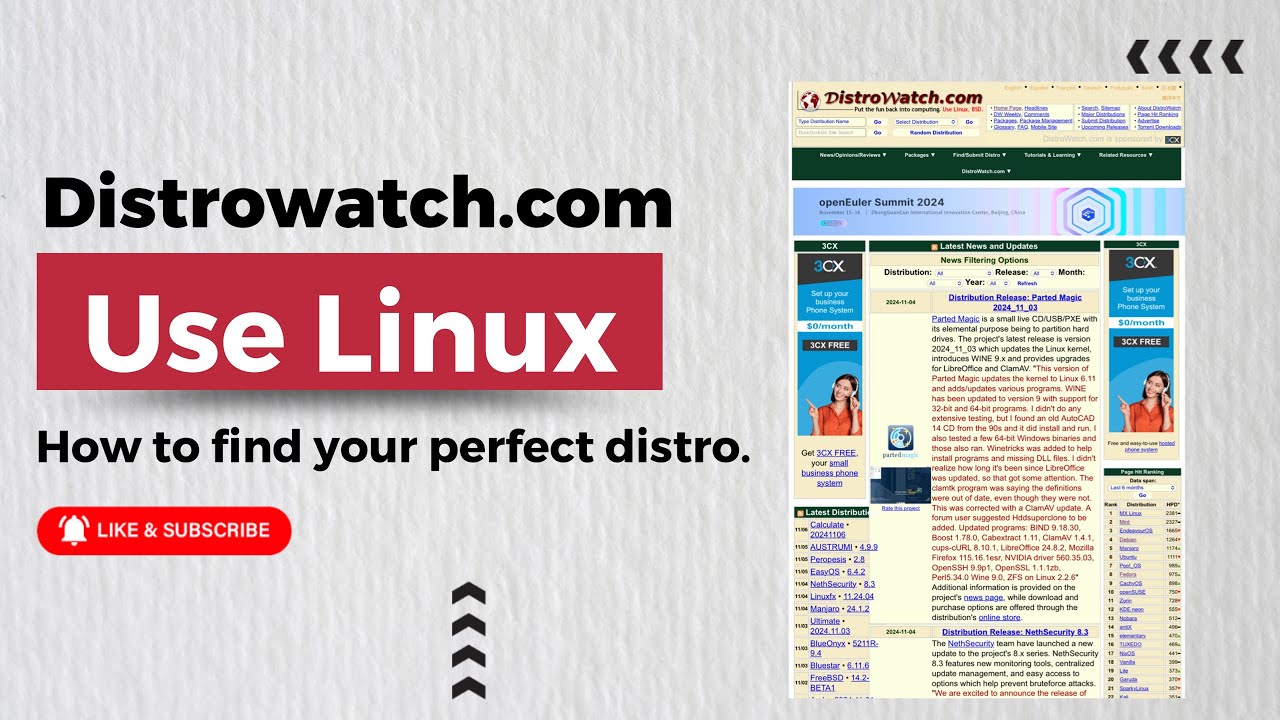 Distrowatch.com - How to find your perfect Linux Distribution (distro)